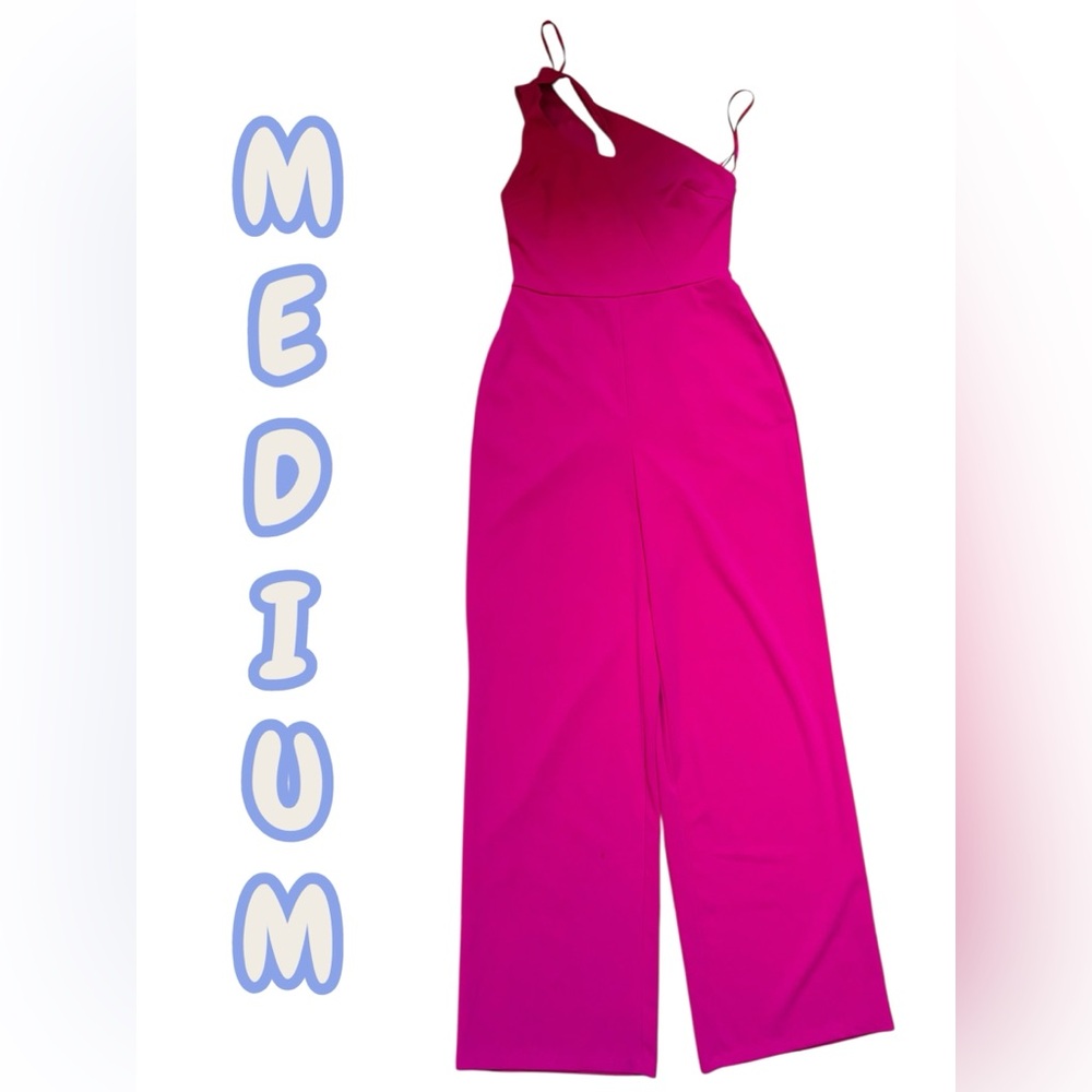 Elegant Magenta One-Shoulder Jumpsuit